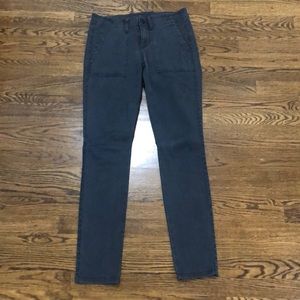 Women’s CAbi blue ribbed skinny pants size 4